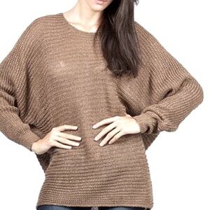 Last one New shimmer thread Bronze sweater sz M Oversized Dolan sleeves